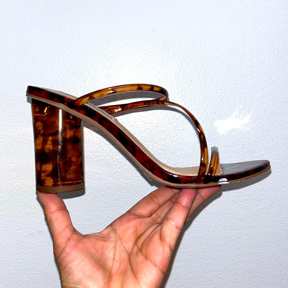 Tortoise Shell Strappy Heels